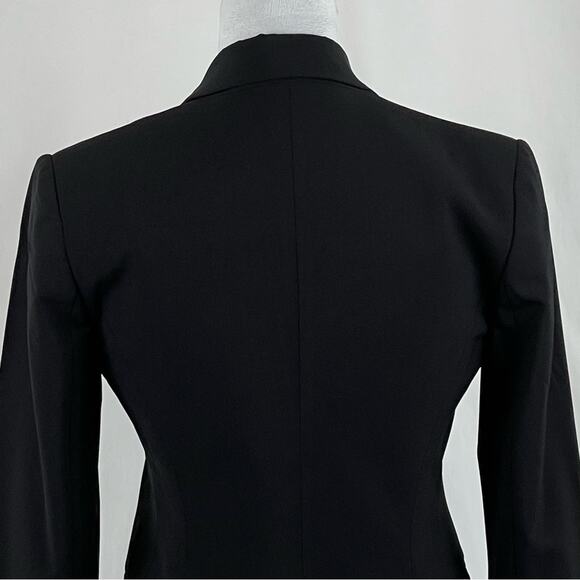 Theory Black Smooth Wool Academia Office Neutral Blazer Jacket NWOT Size 0 - Picture 7 of 14